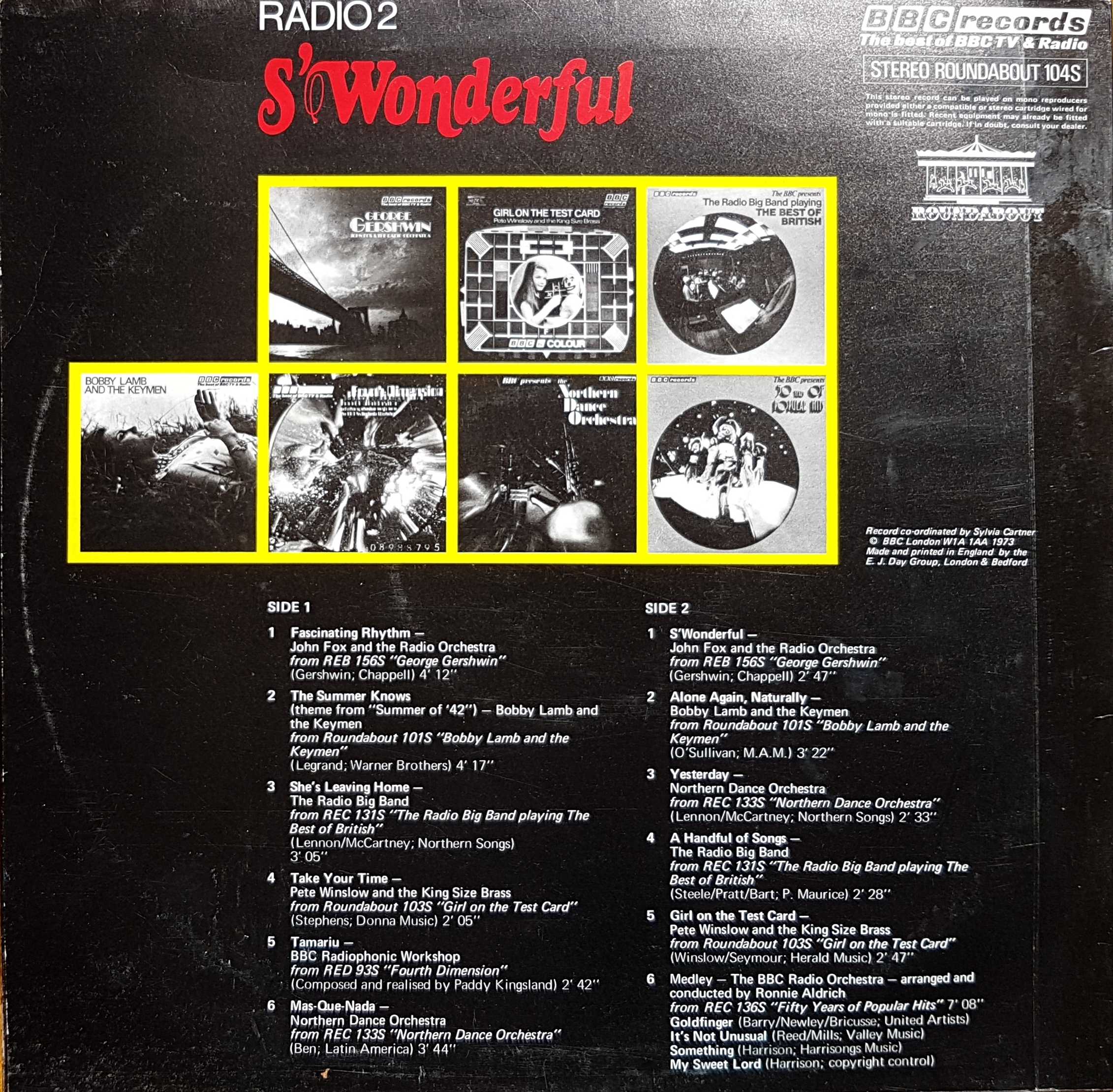 Picture of RBT 104 S'Wonderful by artist Various from the BBC records and Tapes library